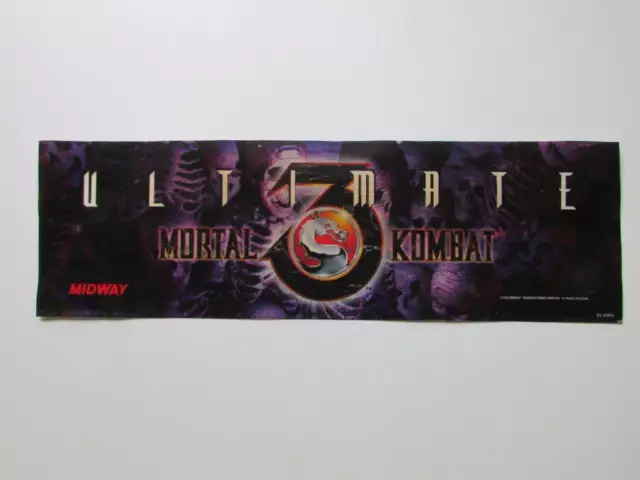 Ultimate Mortal Kombat Midway Arcade Decal. Free Shipping!!