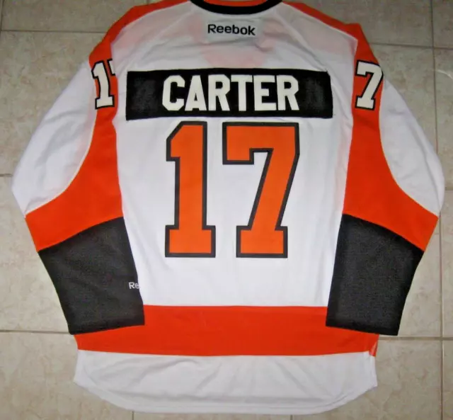VINTAGE NHL PHILADEPHIA FLYERS #17 JEFF CARTER T-SHIRT JERSEY XL REEBOK