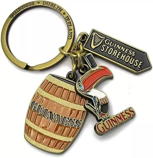 Guinness Charm Keyring - Barrel - Official Merchandise - Christmas - Gift