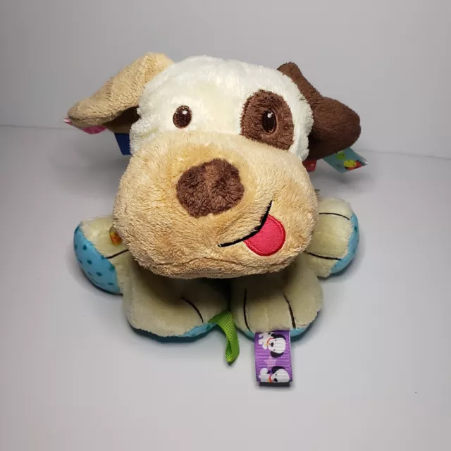 Taggies Puppy Dog Plush Rattle Lovey Baby Security Soft Toy Stuffed Animal 9"