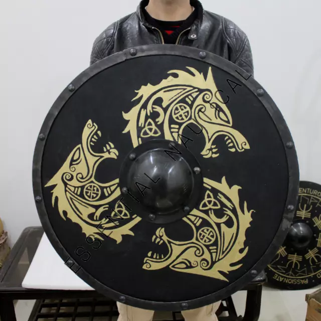 Medieval Shield Viking Shield 24"or 30" Wooden Shield Heavy Metal Fitted