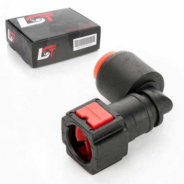 Raccord Push Lock AN10 90° Pour Tuyau Huile/carburant - Aluminium - Filetage M20x1,75 - Pour Circuit Haute Pression