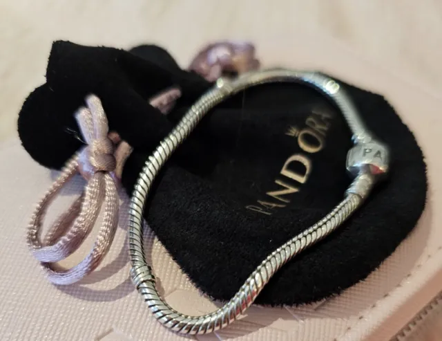 Genuine Pandora Sterling Silver Bracelet 17 cm Moments