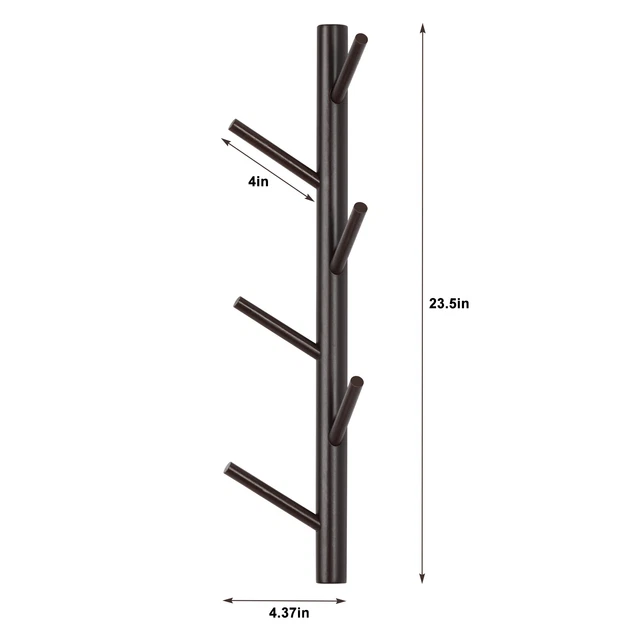 Wall Coat Hat Clothes Hooks Hanger Wood Holder Bedroom Towel Robe Entryway US 2