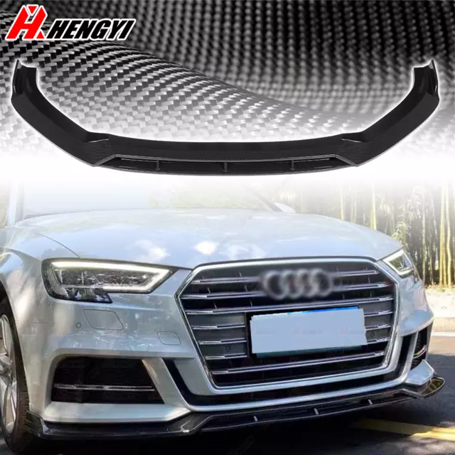 Carbone Style Spoiler Lèvre Lame Jupe Pare-Choc Avant Pour Audi A3 S-line S3