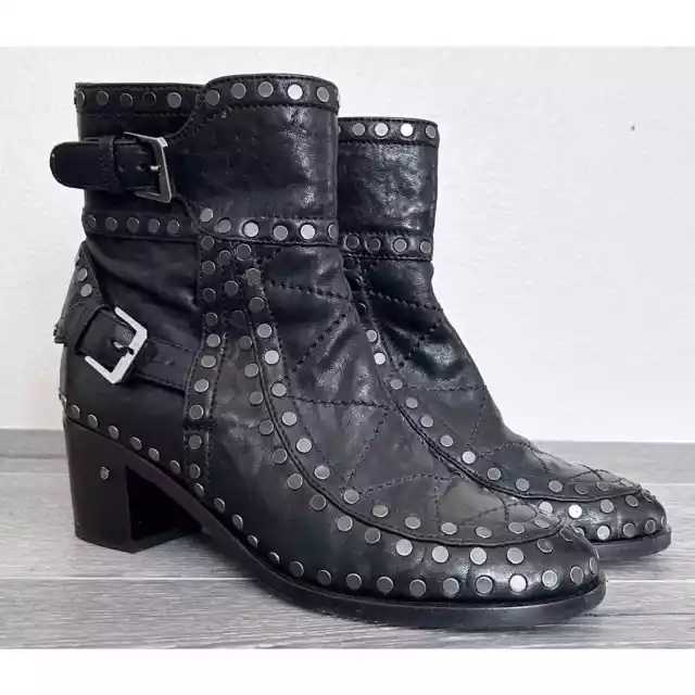 Laurence Dacade Gatsby Studded Leather Boot In Black