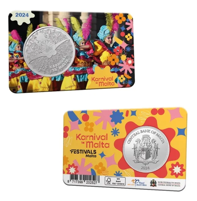 Coincard 2,5 Euros Commemorative Malte 2024 Carnaval BU