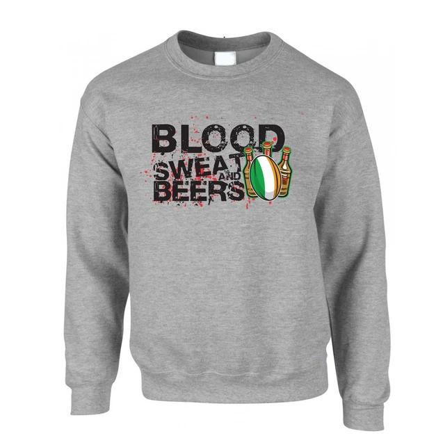 Ireland Rugby Supporter Jumper Blood, Sweat And Beers Six Nations Sports Fan