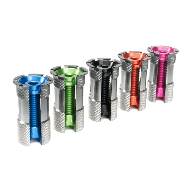 Bouchons De Compression Pour Fourche Carbone 1-1/8 Pouce - Kit De Casque De Direction Avec Bouchons Supérieurs En Alliage