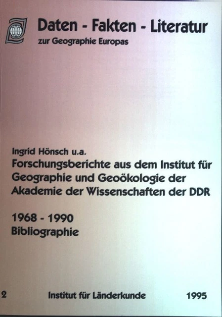 Forschungsberichte aus dem Institut für Geographie und Geoökologie der Aakdemie
