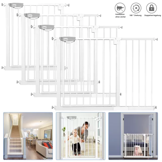 Treppengitter Türschutzgitter Absperrgitter Türgitter für Kinder 75cm - 115cm #3