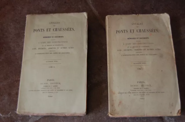 Ancien annales des ponts et chaussées -l'art des constructions 1861- Paris Dunod