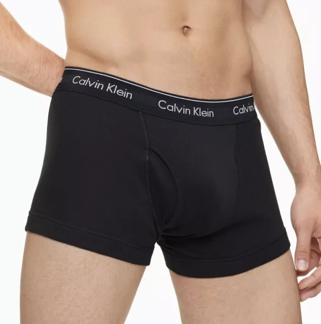 Calvin Klein Men's Underwear Cotton Stretch Brief Trunk(3 Pack) Black