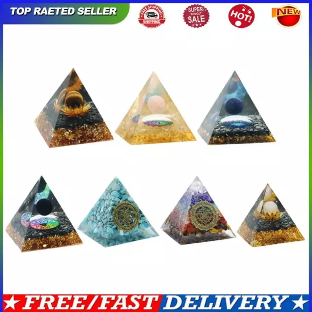 5cm Pyramid Natural Crystal Stone Energy Healing Home Decor