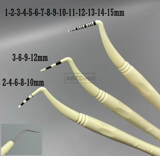 Dental Probes Periodontal Probe Depth Measure Explorer Flexible With Scaler