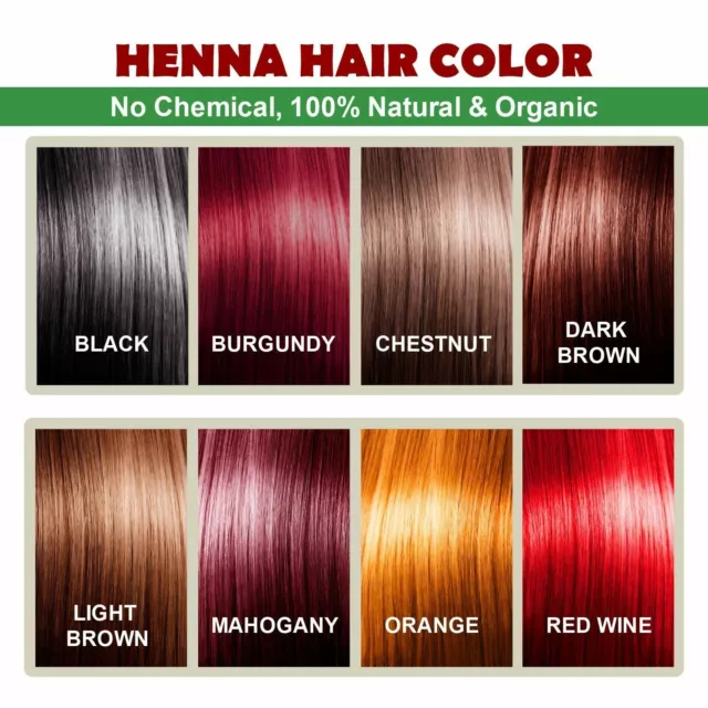 Henna Hair Color Powder - 100% Organic, NO AMMONIA, PPD, METALLIC SALTS 60g