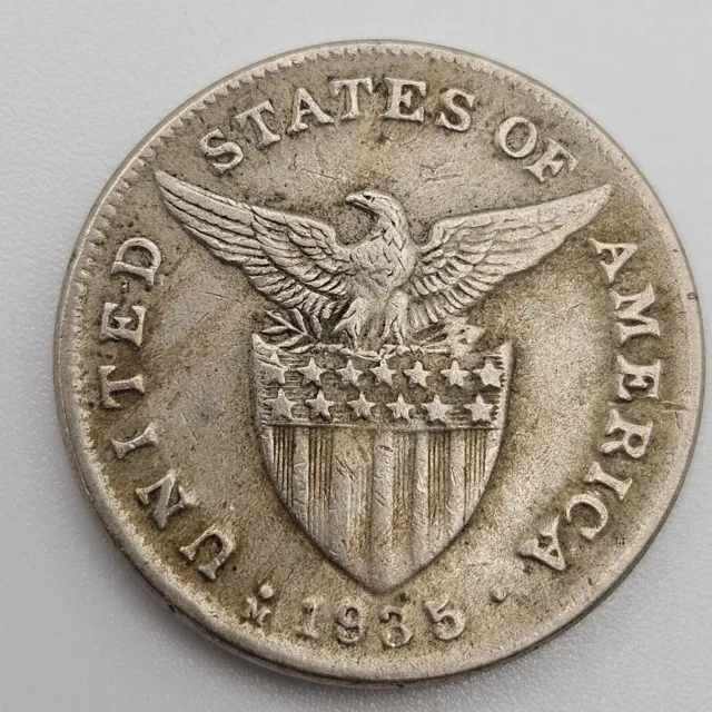 1935-M 5 Centavos VF Philippines US Manila Mint Copper-Nickel Coin Five USA