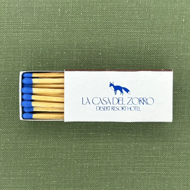 Vintage Matchbox La Casa Del Zorro Desert Resort Hotel Borrego Springs  Matches