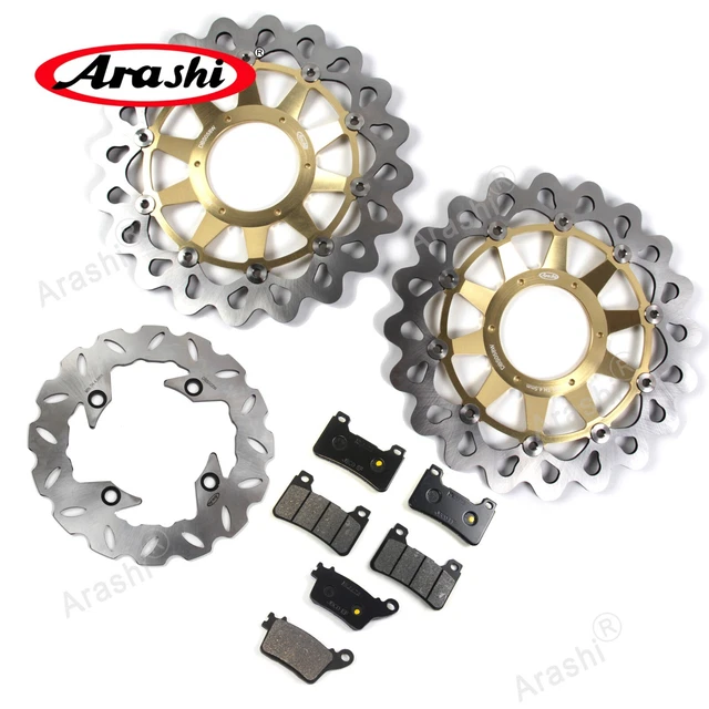 Front Rear Brake Rotors & Brake Pads For Honda CBR1000RR 2008 - 2015 2009 10 G0D