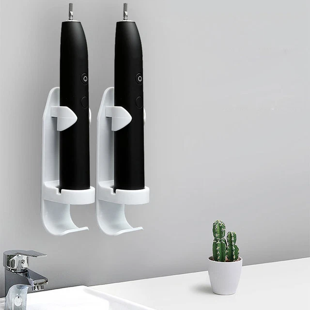 2PCS Electric Toothbrush Holder Wall Mounted Adhesive Tooth Brush Organizer