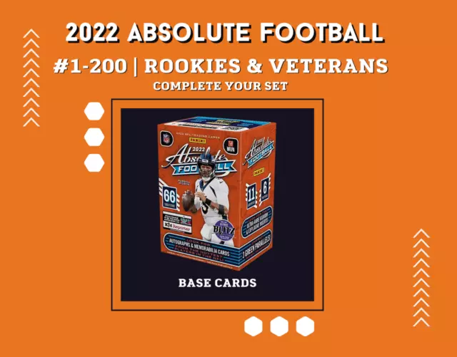 2022 Panini Absolute Football NFL Base Cards Veterans & Rookies Pick Your Card!