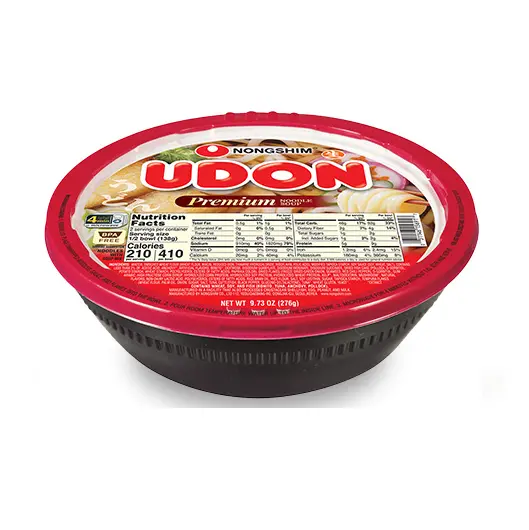 Nongshim Premium Udon Japanese Style Instant Noodle Soup Bowl No MSG 6 x 276g 2