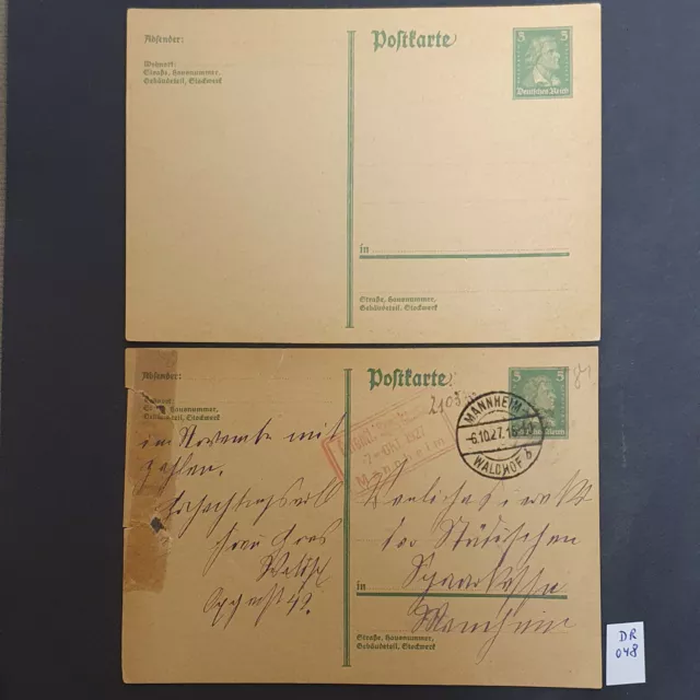Deutsches Reich 1926 - Postkarte P170 I ungebraucht und gebraucht (DR048)