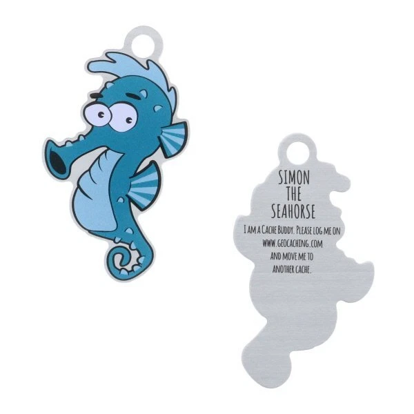 Simon The Seahorse - travel tag Geocahing Travelbug Hippocampe Mer