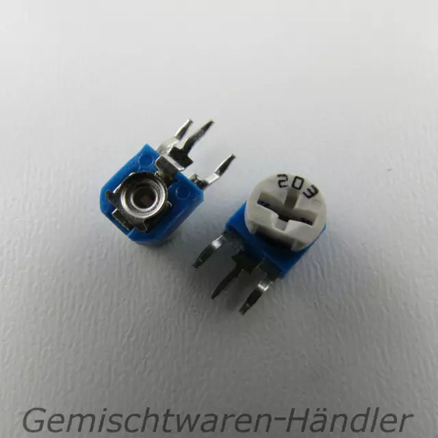 2x 20 k OHM stehend Trimmer Poti Trimmpoti Drehwiderstand Potentiometer linear