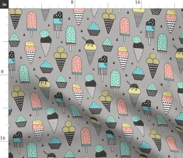 Ice Cream Icecream Tropical Candy Summer Sweets Spoonflower Fabric by the Yard