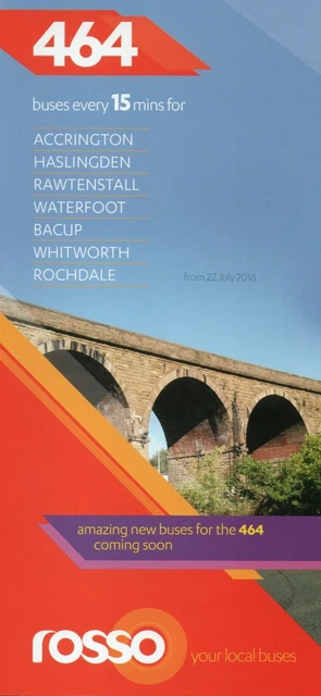 TRANSDEV BUS TIMETABLE - Rosso - 464 - Accrington-Bacup-Rochdale - July ...