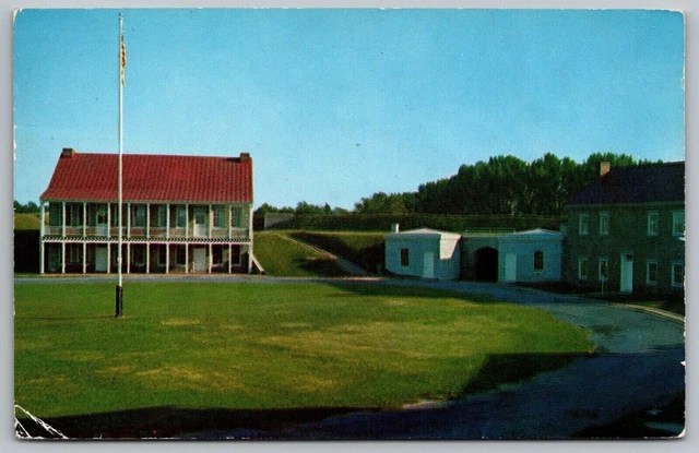 Interior View Old Fort Ontario Oswego NY New York Postcard PM Baltimore MD WOB
