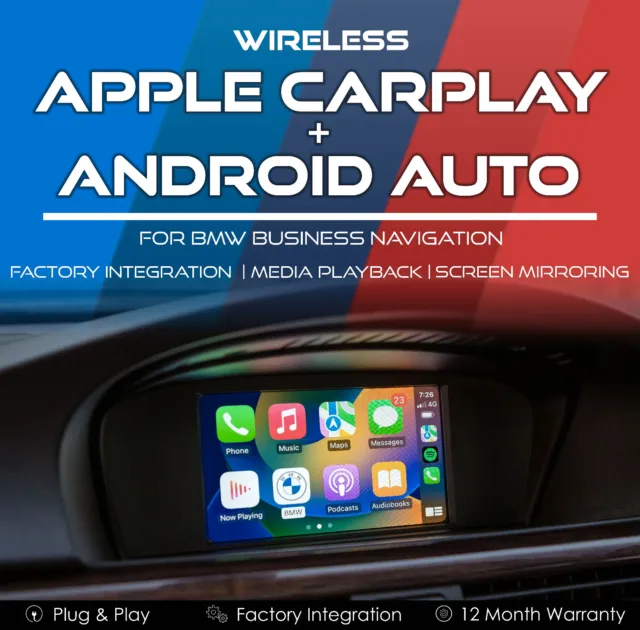 BMW Business Navigation Wireless Apple CarPlay Android Auto Retrofit suits E90