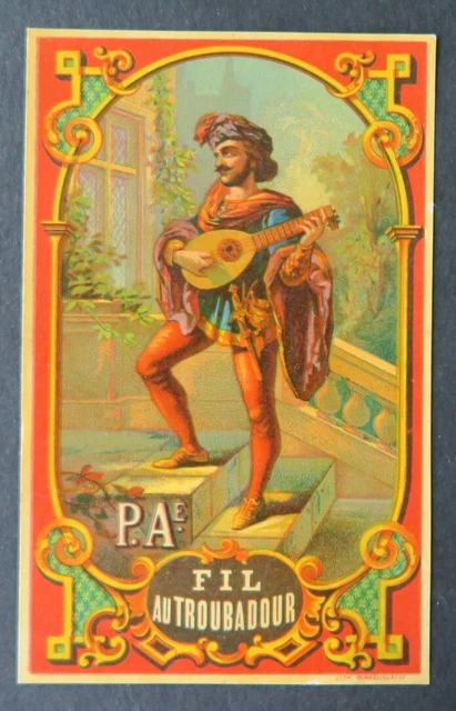 ANCIENNE ÉTIQUETTE 1870 FIL DE LIN AG thread label label 19 EUR 12,00