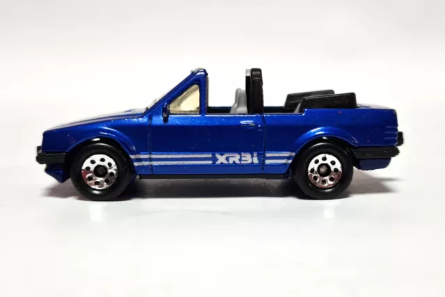 gebraucht! Matchbox Ford Escort XR3i Cabriolet blau 1985 Maßstab 1:56