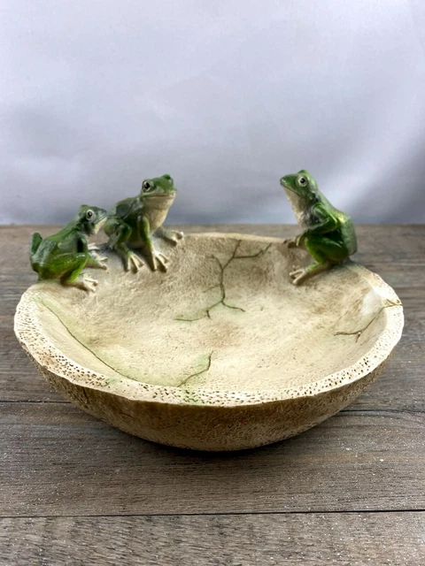 Vogelstelle*Wasserstelle*Vogeltränke*Gartendeko*Vogelbad*Futterstelle*Frosch