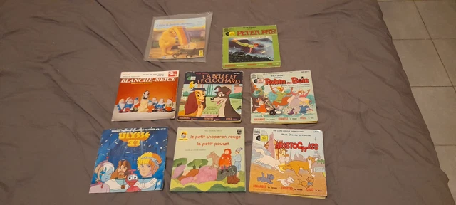 Lot de 8 disques vinyles 45T Walt Disney Ulysse 31 Casimir contes