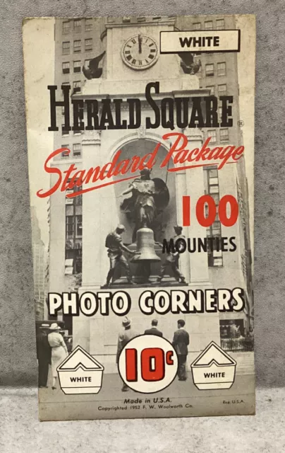 Paquete de fotos estándar cuadrado vintage blanco Herald