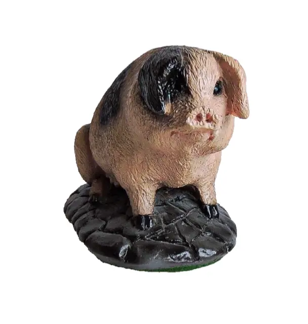 Vintage Cute Peter J. Dutt Wildlife Models Resin Pig Ornament 1994