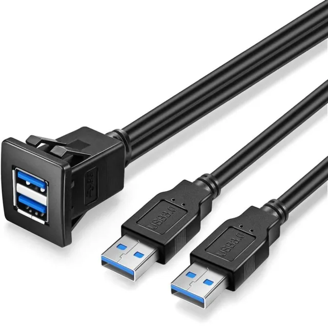 Schnalle USB 3.0 Auto-Armaturen brett Verlängerung kabel Panel Flush Halterung