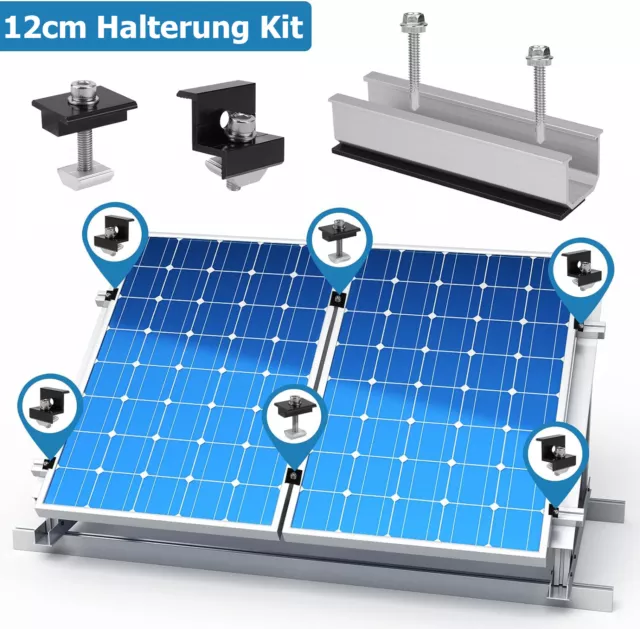 Solar Halterung Flachdach Alu Photovoltaik Montageschiene für 30~45mm PV Module