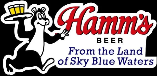 Hamm's Beer, Land of Sky Blue Waters NEW Sign: 28" Wide Diecut USA STEEL XL Size