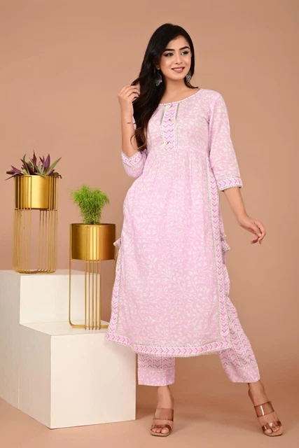 Indian Kurti Palazzo Handmade Wedding Party Wear Fully Stitched Salwar Kameez