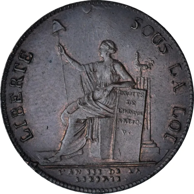 [#1155550] Münze, Frankreich, Monneron, 2 Sols, 1791, VZ, Bronze, KM:Tn23