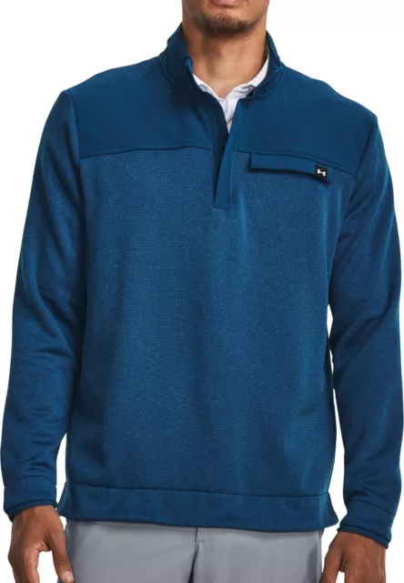 Under Armour Mens Storm Half Zip Golf Sweater Sweatshirts Lightweight - Blue