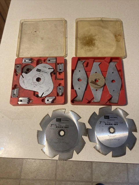 Craftsman molding head cutter set w/ 24 cutters # 9-3214 W/ Dado Set # 9-3257