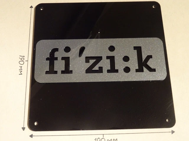 FIZIK, fi'zi:k Cycling Acrylic Sign, Shaped  Logo Design, 190 X 190mm