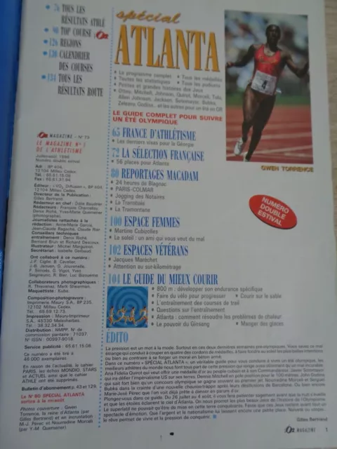 Athletisme  " N 7 " 1996 , Marie Jose Perec , Special Atlanta  Jo , Olympique 2