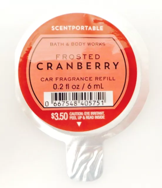 2  Bath & Body Works Scentportable Frosted Cranberry Car Fragrance Refill