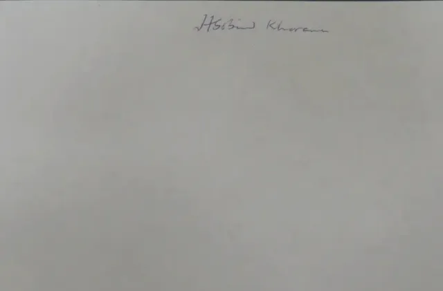 "Nobel Prize in Medicine" H.G. Khorana Hand Signed Album Page